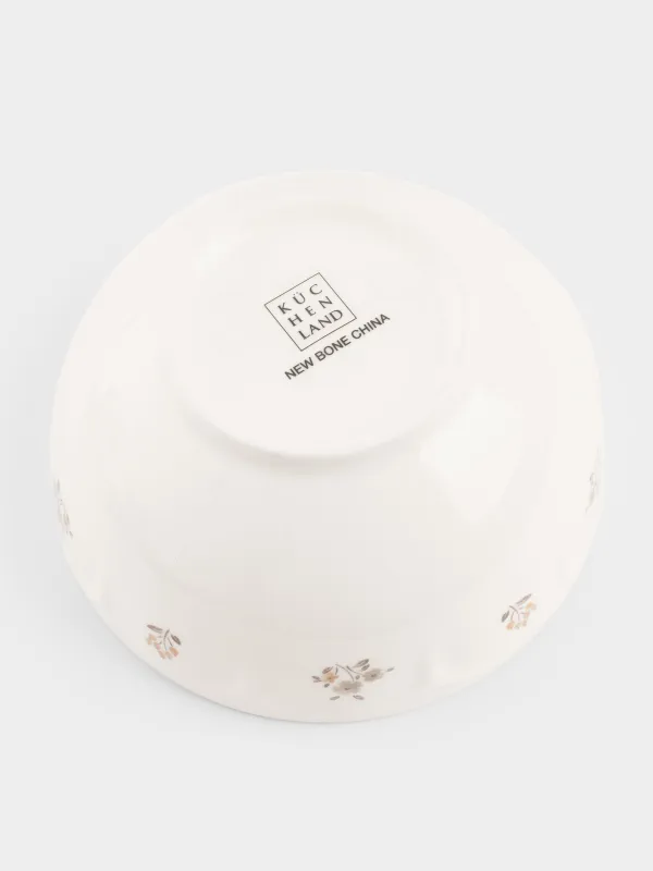 Bowl, 14x7 cm, 2 pcs, porcelain N, white, Vintage flowers, La flore, image-4