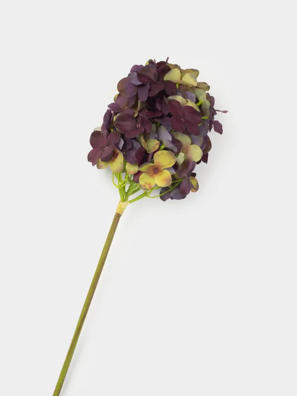Decorative branch, 56 cm, polyester / metal, Purple hydrangea, Flower garden, image-1