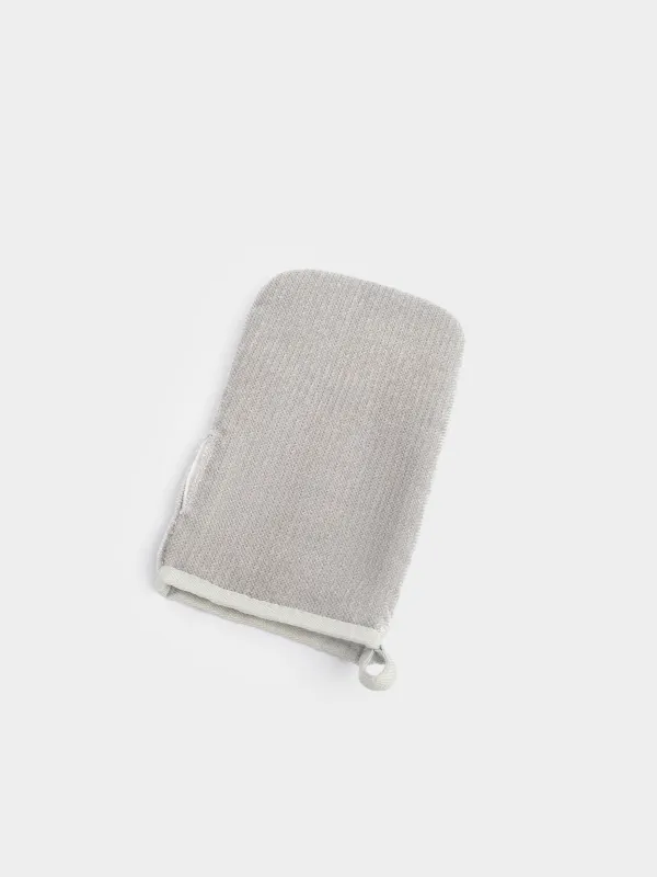 Mitten for cleaning wool, 22x13 cm, microfiber, gray, Clean, image-2