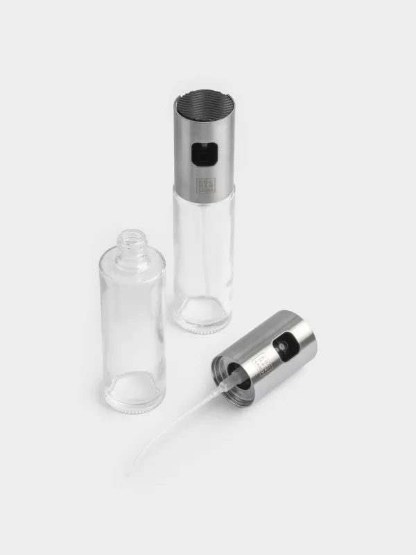 Oil and vinegar spray dispenser, 100 ml, 2 pcs, glass / steel, Classic, image-1