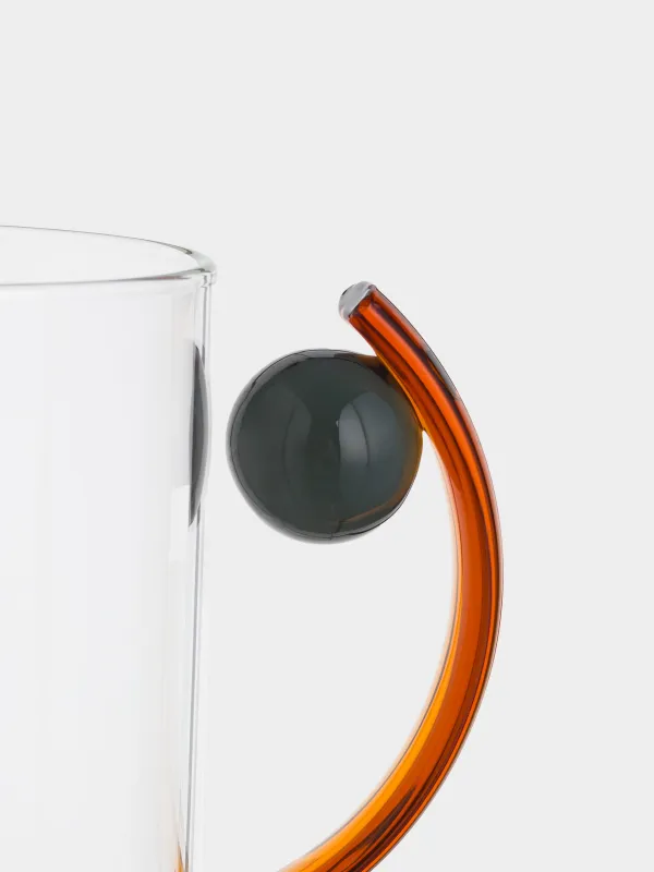 Mug, 380 ml, glass B, handle color, Ball, Benty-color, image-3