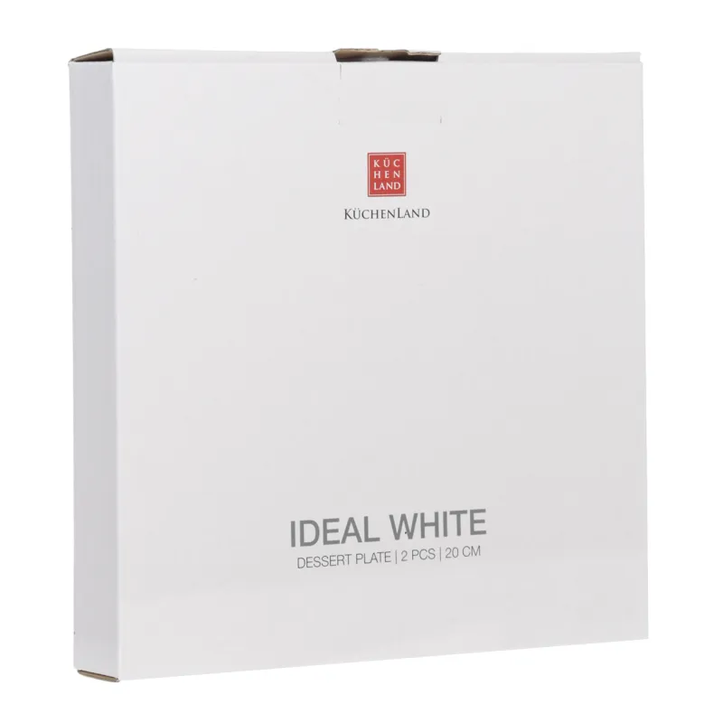 Dessert plate, 20 cm, 2 pcs, porcelain F, white, Ideal white, image-3