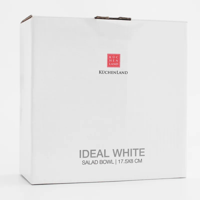 Salad bowl, 18x8 cm, 1.2 l, porcelain F, white, Ideal white, image-4