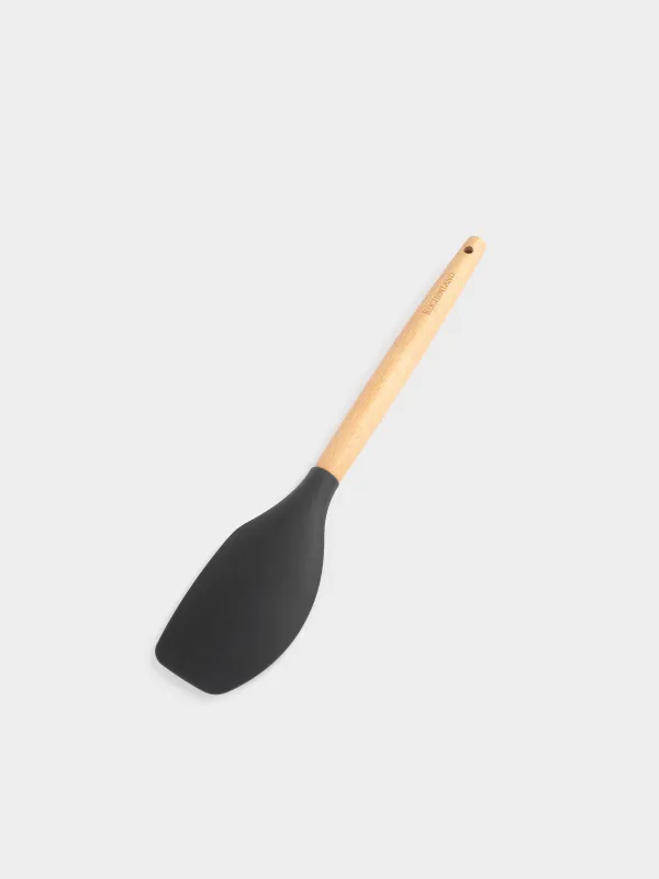Spatula, 31 cm, silicone / wood, gray, Weekend, image-1