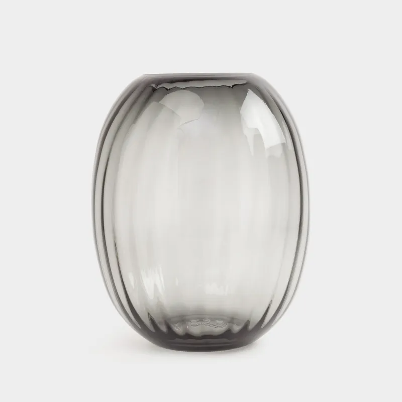 Flower vase, 24 cm, glass, grey gradient, Ledge gradient, image-2