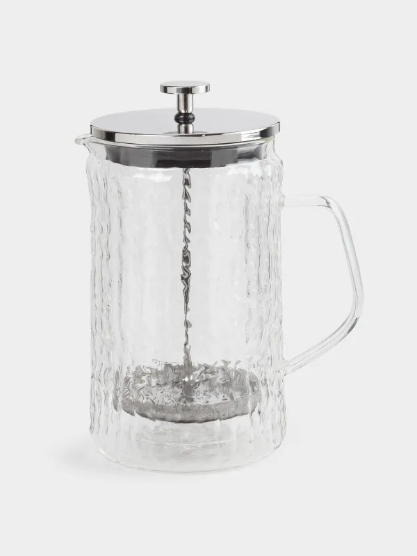 French press, 1 l, glass B / steel, Air ripply, image-1