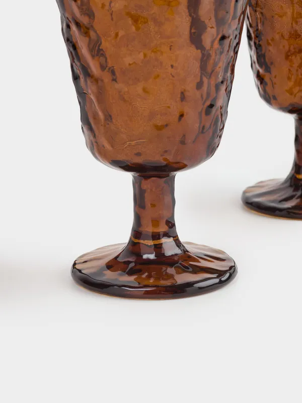 Drinking glass, 280 ml, 2 pcs, glass R, brown, Frozen, image-3