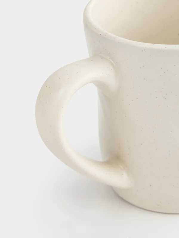 Mug, 280 ml, ceramic, milky, Crumple creme, image-2