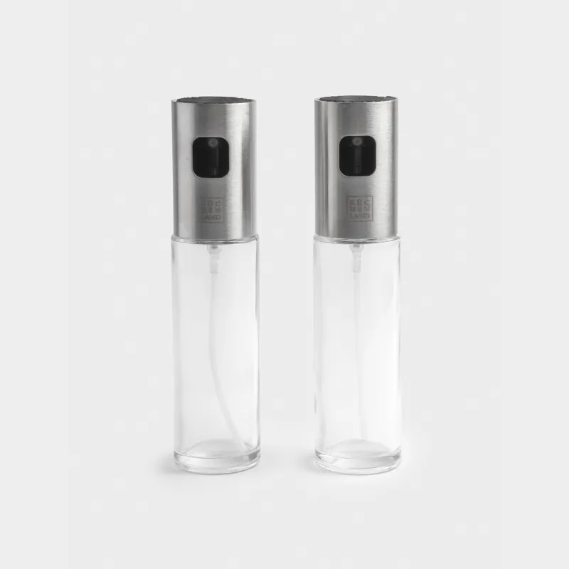 Oil and vinegar spray dispenser, 100 ml, 2 pcs, glass / steel, Classic