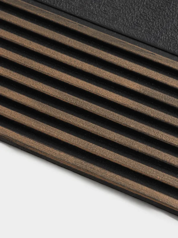 Door mat, 45x75 cm, rubber, bronze-black, Stripes, homewear deco, image-3