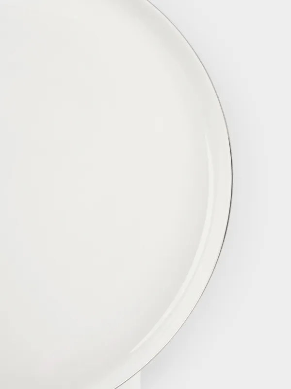 Dining plate, 26 cm, porcelain F, white, Ideal silver, image-3