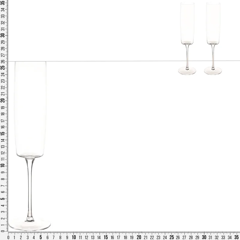 Champagne glass, 260 ml, 2 pcs, glass, Lienza, image-3