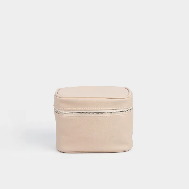 Makeup bag, 18x15 cm, polyurethane, beige, Memo