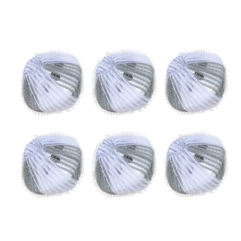 Washing ball, 5 cm, 6 pcs, with the effect of collecting wool, nylon, gray, Washing ball, image-0