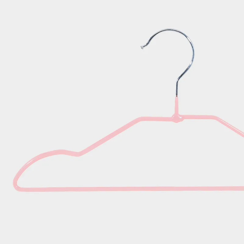 Hanger, 28 cm, 5 pcs, children's, metal coated, pink, Colorful house, image-3