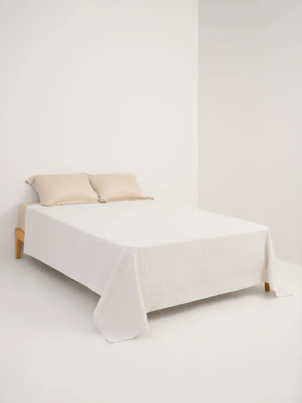 Bedspread, 220x240 cm, polyester / cotton, sand-beige, Arch, Arch, image-2