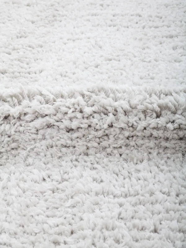 Carpet, 150x210 cm, Polyester / cotton, Grey, Fluffy pile, Monotone, image-1