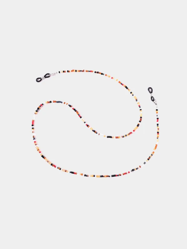 Eyeglass chain, 71 cm, beads / metal, color, Boho, Pearl color, image-0