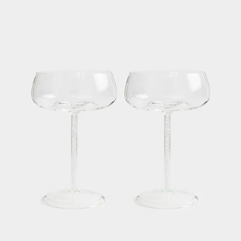 Drinking glass, 270 ml, 2 pcs, B glass / rhinestones, Sorento crystal