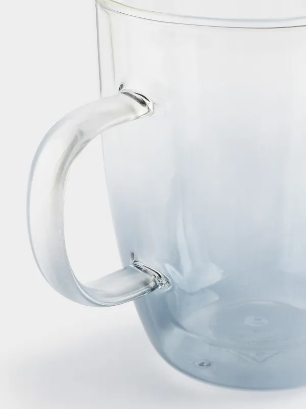 Mug, 440 ml, 2 pcs, glass B, gray gradient, Air gradient, image-1