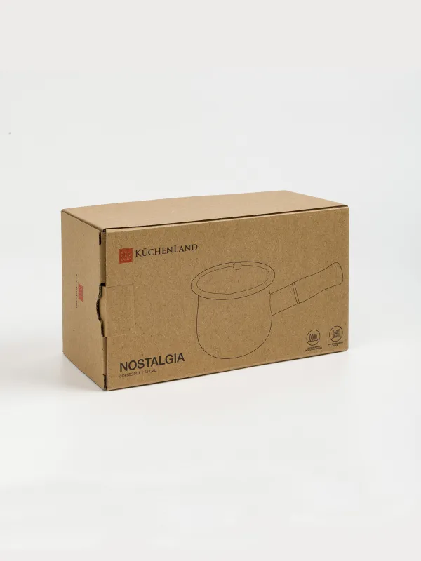 Turka, 550 ml, enameled metal/wood, milk, Nostalgia, image-4