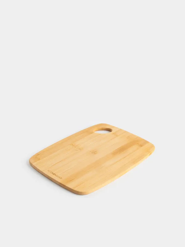 Cutting board, 30х22 cm, rectangular, rounded, bamboo, Bamboo, image-3
