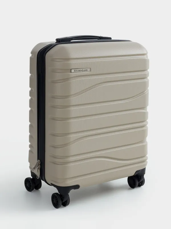 Suitcase S, 39x22x55 cm, 2.7 kg, plastic, beige, Travel comfort, image-4