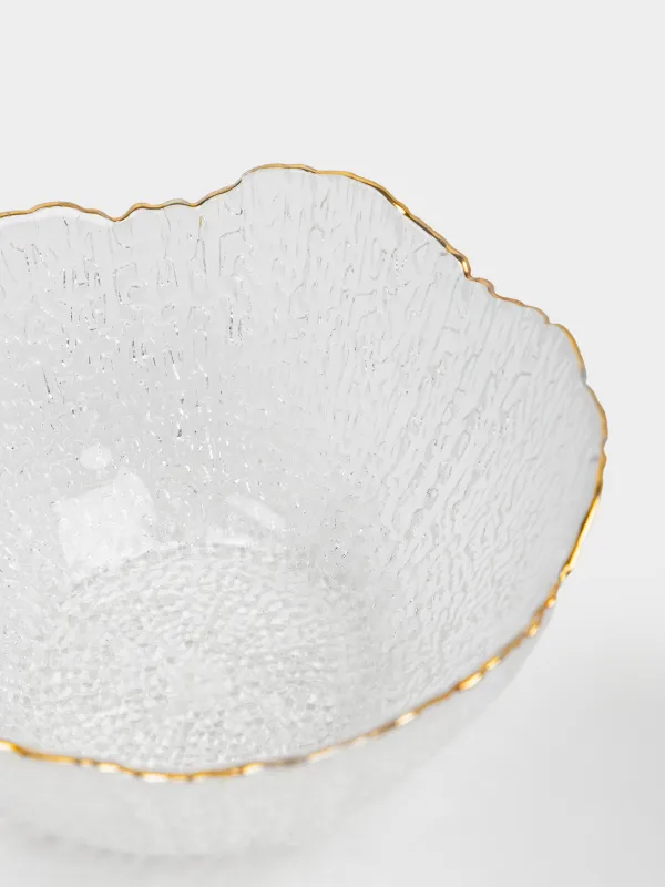 Bowl, 13x7 cm, 300 ml, glass, with golden edging, Berg, image-3