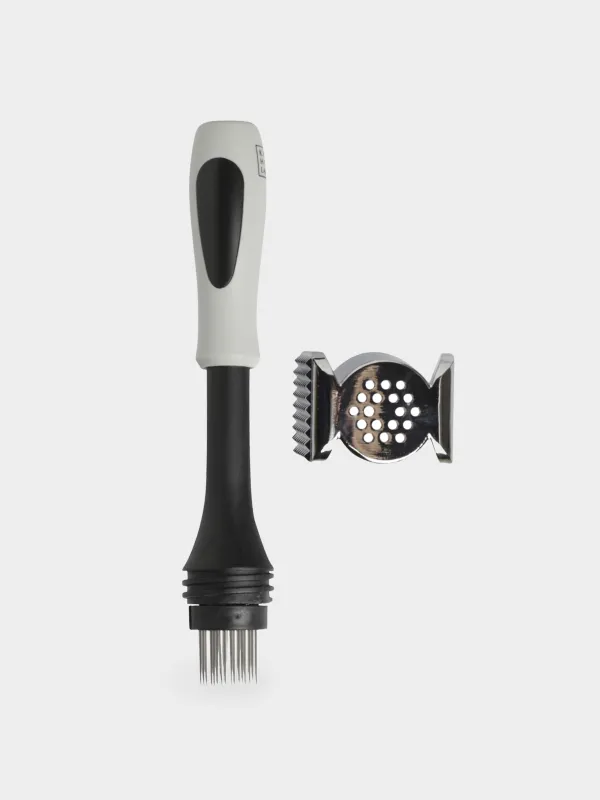 Meat chipping hammer, 23 cm, with tenderizer, grey, Lemsen, image-1