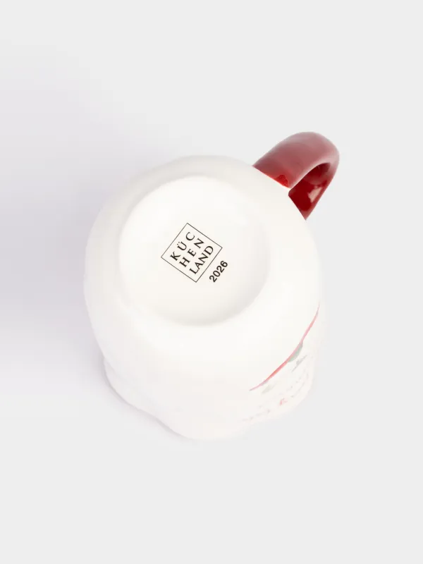 Mug, 580 ml, ceramic, Horse, Christmas tree, image-4