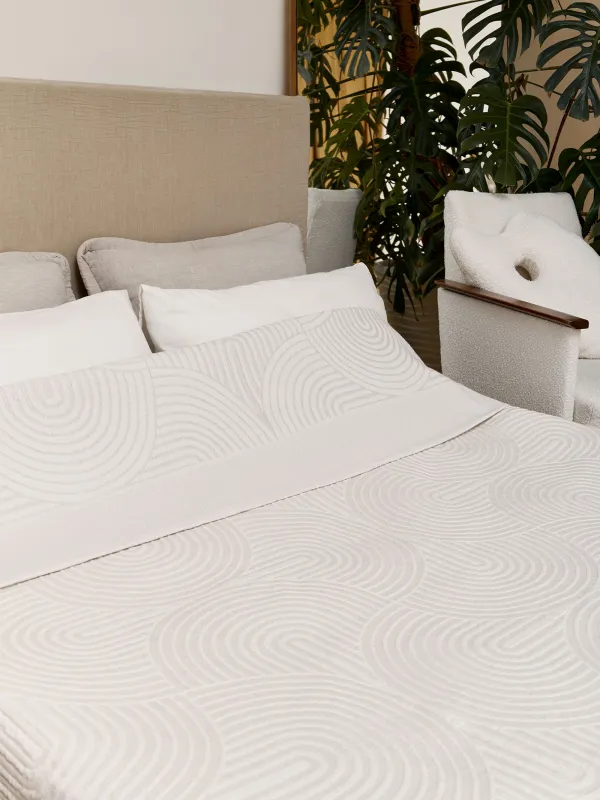 Bedspread, 220x240 cm, polyester / cotton, sand-beige, Arch, Arch, image-3