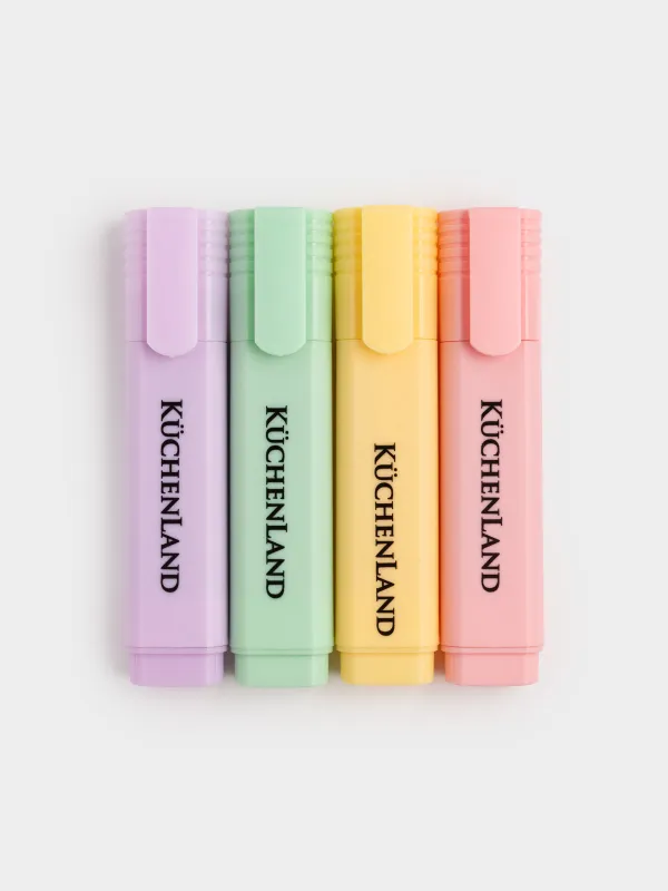 Set of text separators, 4 pcs, plastic, colored, Draw, image-0