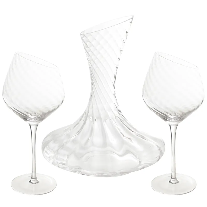 Drink set, 2 pers, 3 pr, with decanter, glass, Charm V, image-0