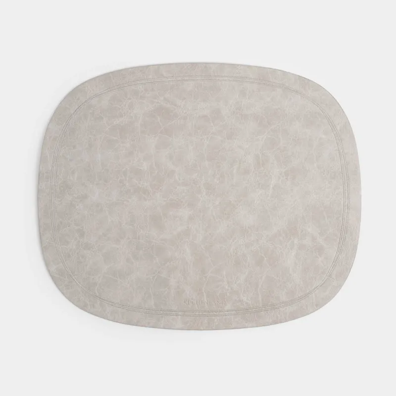 Placemat, 33x40 cm, PVC, shaped, light gray, Rock