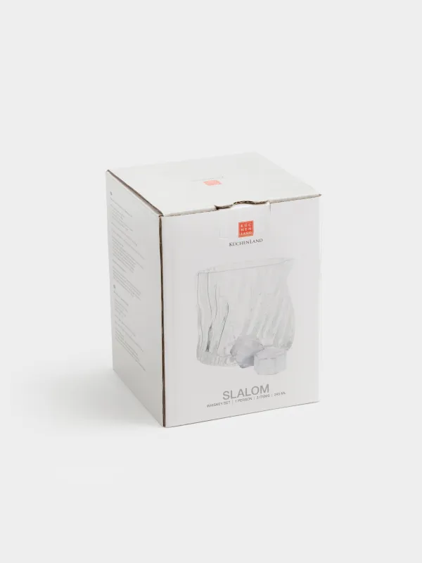 Drink set, 1 person, 4 glasses, glass/cubes, glass/marble, Slalom, image-4