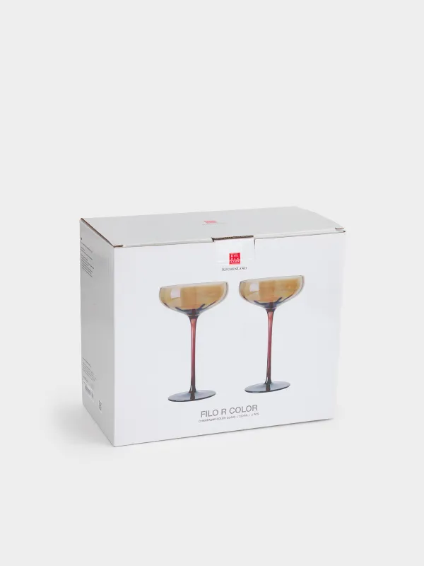 Drinking glass, 220 ml, 2 pcs, glass, amber brown, Filo R color, image-4