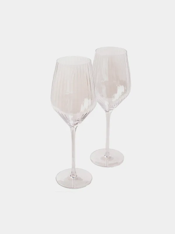 Drinking glass, 500 ml, 2 pcs, glass, mother of pearl, Lombardy polar, image-1
