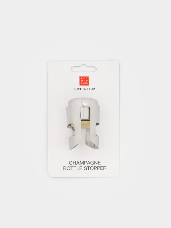 Beverage bottle stopper, 6 cm, metal, silver, Bar, image-7