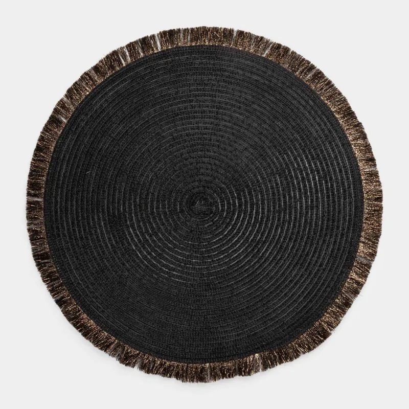 Instrument napkin, 38 cm, with fringe, polyester, round, maroon, Rotary shine