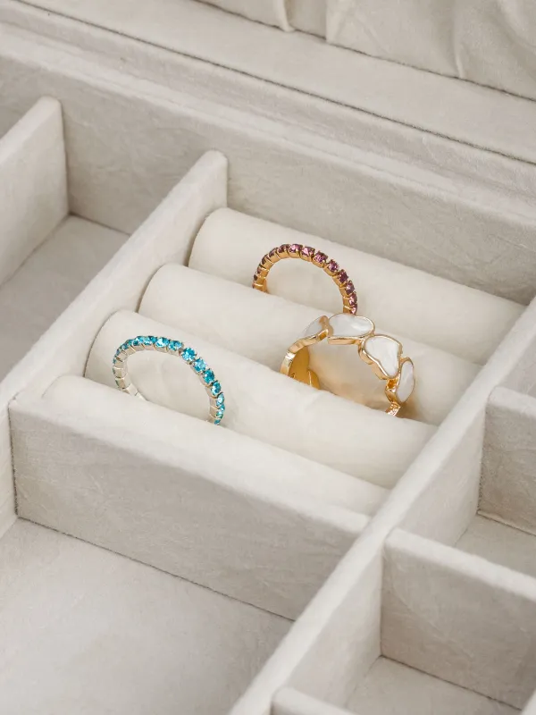 Jewelry box, 20x15 cm, with mirror, wood/PU leather, beige, Premiere one, image-6