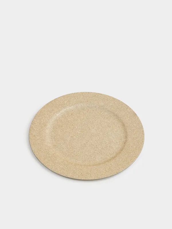 Charger plate, 33 cm, plastic, silver, plastic sparkle, image-2