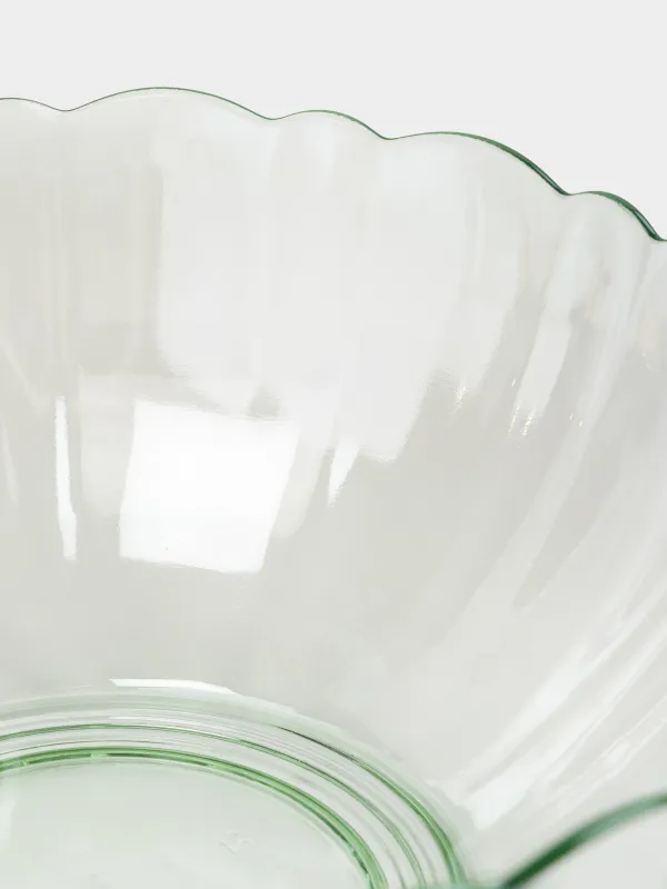 Salad bowl, 20x8 cm, 1.3 l, glass, green, Nelton color, image-4