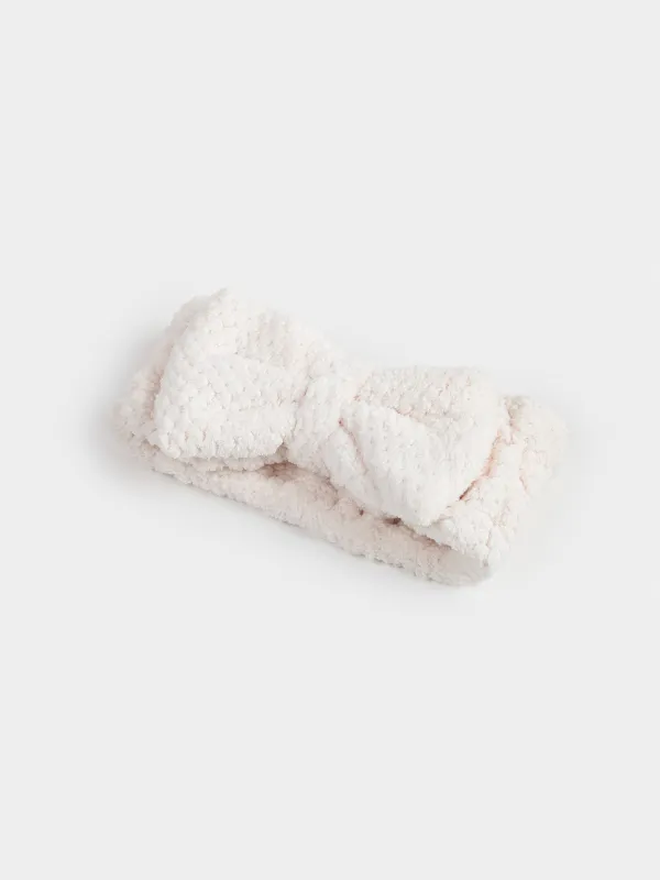 Headband, 16x9 cm, Fleece, Milk, Bow, Ratine, image-2