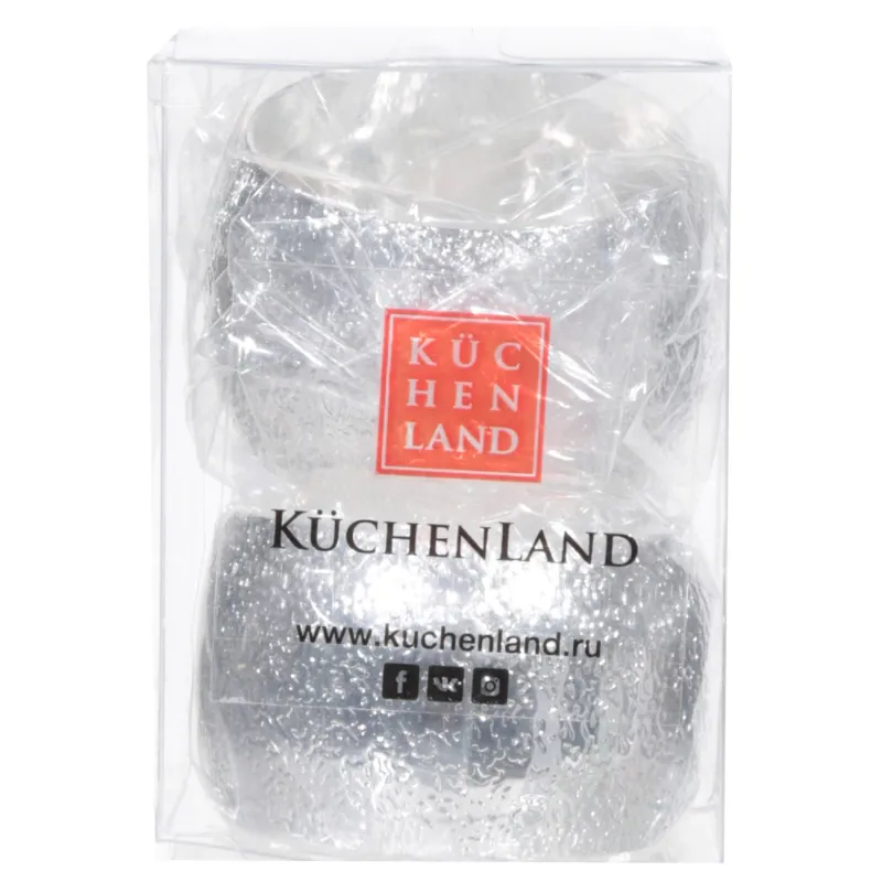 Napkin ring, 5 cm, 2 pcs, metal, silver, Ring, Fantastic R, image-1