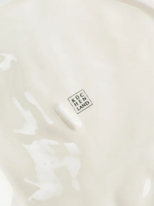 Dish, 24 cm, ceramic, milky, Horse, Horse pattern, image-4