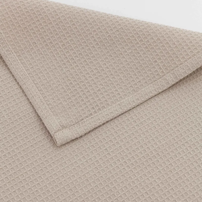 Kitchen towel, 40x60 cm, 3 pcs, cotton, menthol/brown / beige, Waffle, image-6