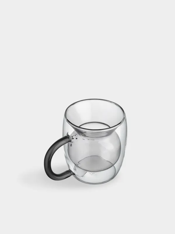 Mug, 300 ml, glass B, Cat/Inverted dog, Air shape, image-2