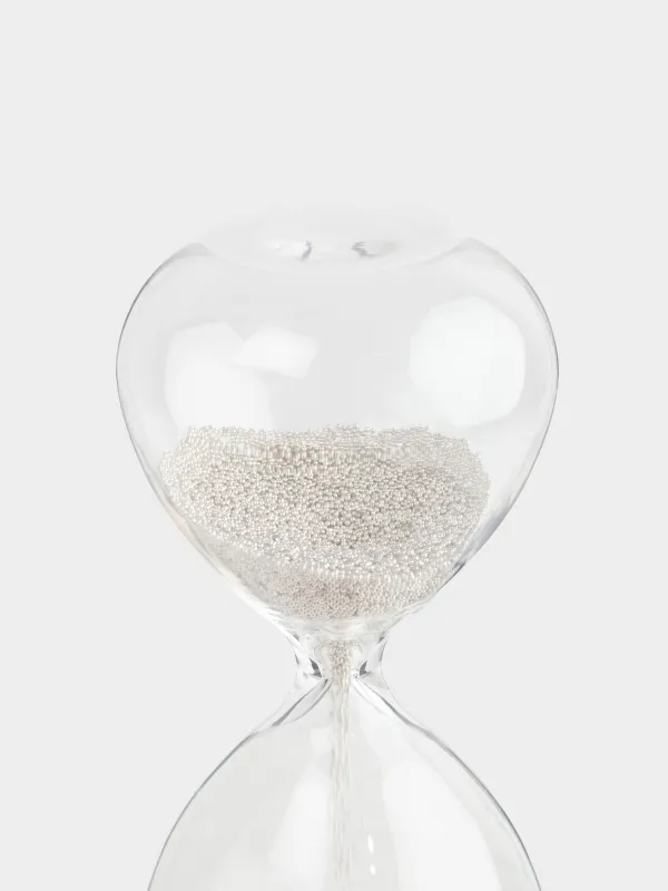 Hourglass clock, 8 cm, 30 seconds, glass / sand, Sand time, image-1