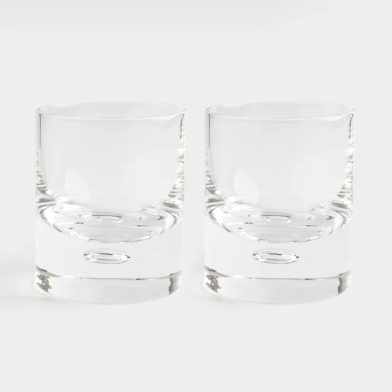 Drinking glass, 9 cm, 240 ml, 2 pcs, glass, Bubble, Dew, image-0