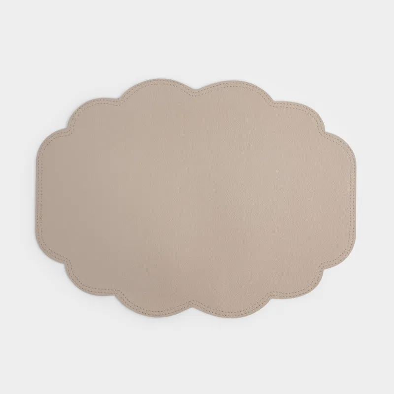 Placemat, 33x45 cm, PVC, shaped, silver, Rock